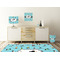 Yoga Poses Square Wall Decal Wooden Desk