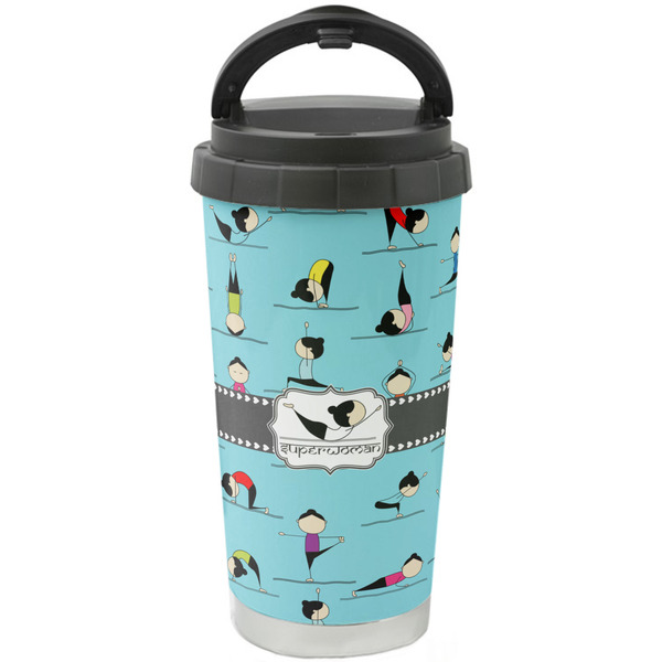 Custom Yoga Poses Stainless Steel Coffee Tumbler (Personalized)