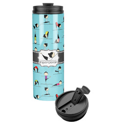 Yoga Poses Stainless Steel Skinny Tumbler (Personalized)