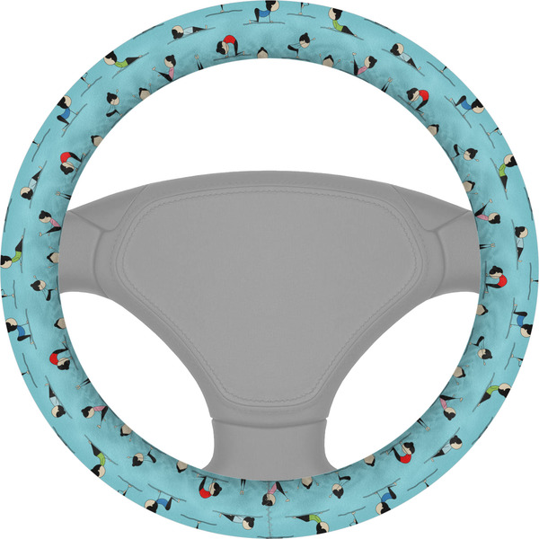 Custom Yoga Poses Steering Wheel Cover