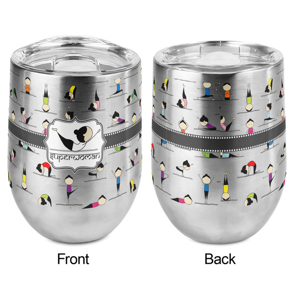 Yoga Poses Stemless Wine Tumbler - Full Print - Approval
