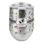 Yoga Poses Stemless Wine Tumbler - Full Print (Personalized)