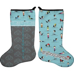 Yoga Poses Holiday Stocking - Double-Sided - Neoprene (Personalized)