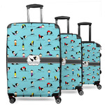 Yoga Poses 3 Piece Luggage Set - 20" Carry On, 24" Medium Checked, 28" Large Checked (Personalized)