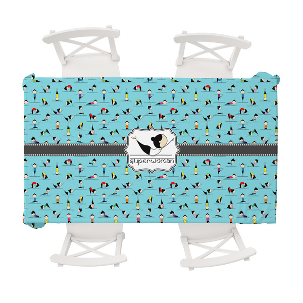 Custom Yoga Poses Tablecloth - 58"x102" (Personalized)