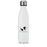 Yoga Poses Water Bottle - 17 oz. - Stainless Steel - Full Color Printing (Personalized)
