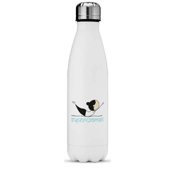 Yoga Poses Water Bottle - 17 oz. - Stainless Steel - Full Color Printing (Personalized)