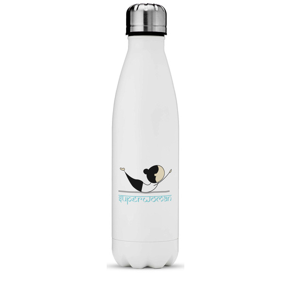 Custom Yoga Poses Water Bottle - 17 oz. - Stainless Steel - Full Color Printing (Personalized)