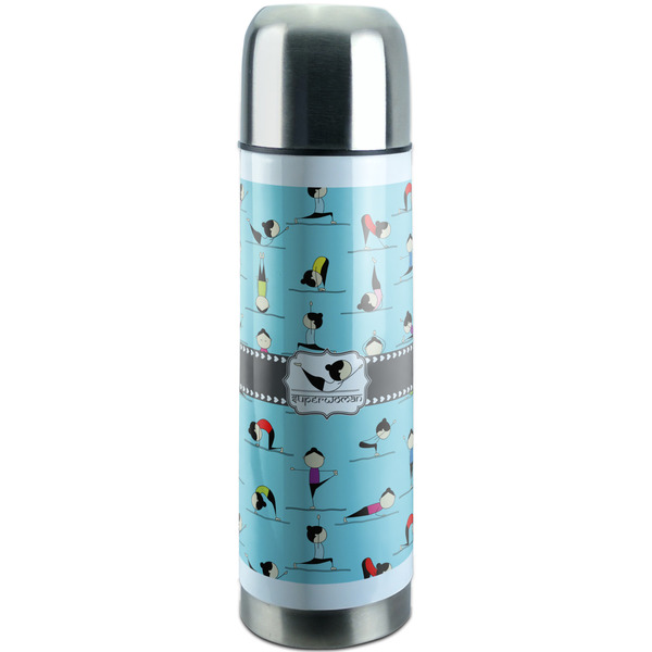 Custom Yoga Poses Stainless Steel Thermos (Personalized)