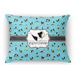 Yoga Poses Rectangular Throw Pillow Case (Personalized)