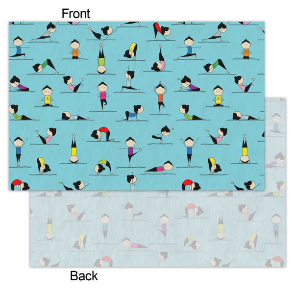 Yoga Poses Tissue Paper - Lightweight - Small - Front & Back