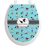Yoga Poses Toilet Seat Decal (Personalized)