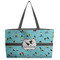 Yoga Poses Tote w/Black Handles - Front View