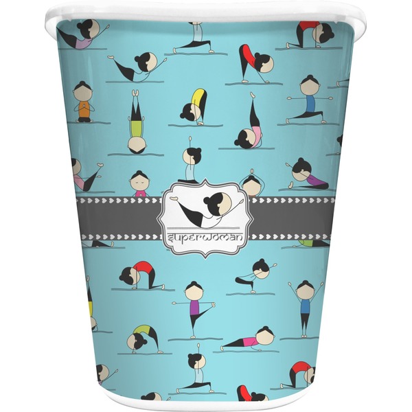 Custom Yoga Poses Waste Basket (Personalized)
