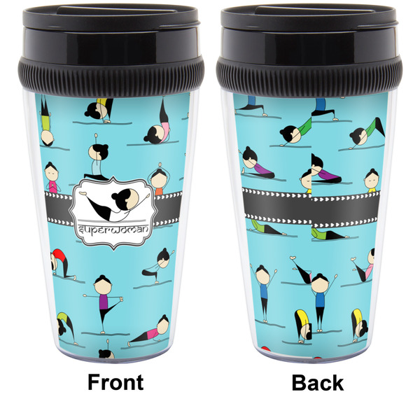 Yoga Poses Travel Mug Approval (Personalized)
