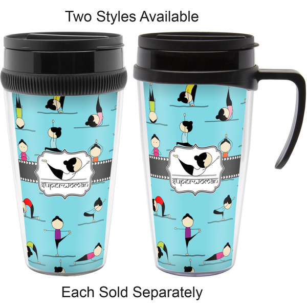 Yoga Poses Travel Mugs - with & without Handle