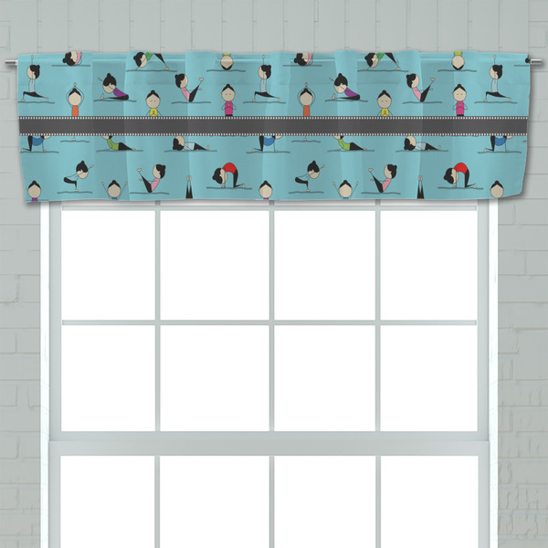 Yoga Poses Valance - Closeup on window