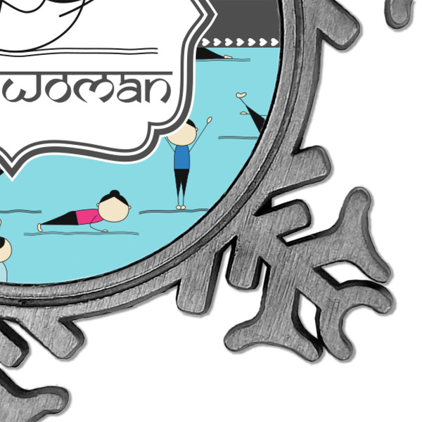 Yoga Poses Vintage Snowflake - Detail