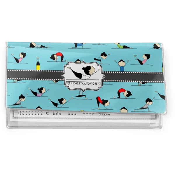 Custom Yoga Poses Vinyl Checkbook Cover (Personalized)