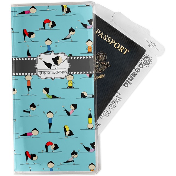 Custom Yoga Poses Travel Document Holder