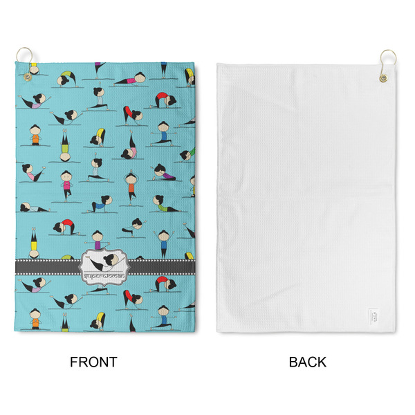Yoga Poses Waffle Weave Golf Towel - Approval