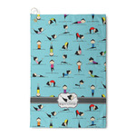 Yoga Poses Waffle Weave Golf Towel (Personalized)