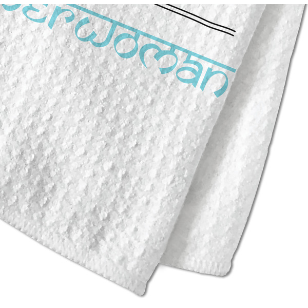 Yoga Poses Waffle Weave Towel - Closeup of Material Image