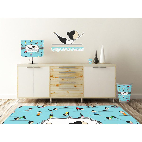 Yoga Poses Wall Graphic Decal Wooden Desk