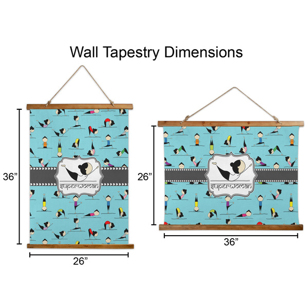 Yoga Poses Wall Hanging Tapestries - Parent/Sizing