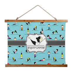 Yoga Poses Wall Hanging Tapestry - Wide (Personalized)