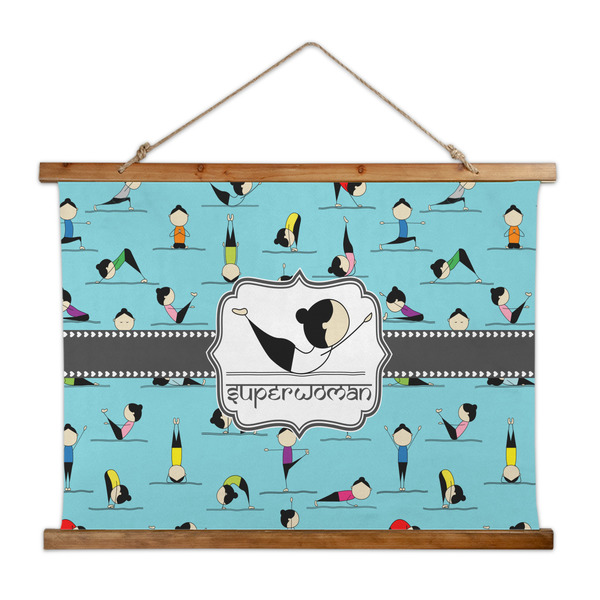 Custom Yoga Poses Wall Hanging Tapestry - Wide (Personalized)