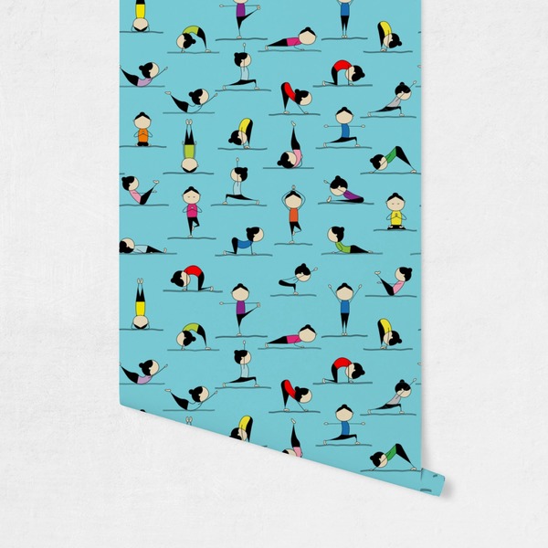 Yoga Poses Wallpaper on Wall