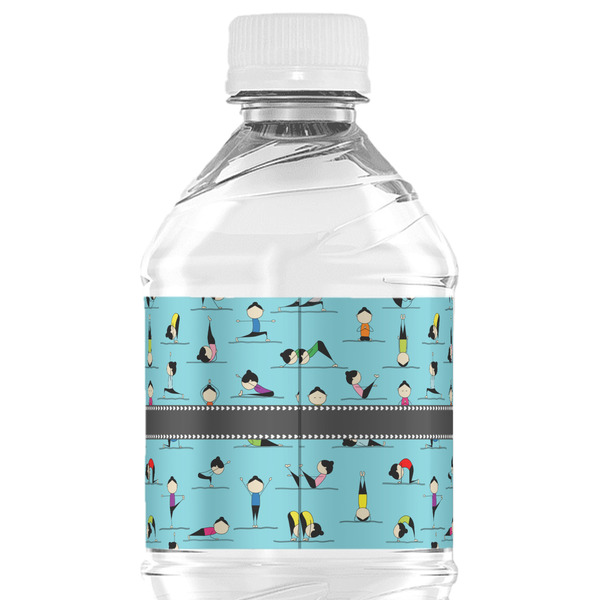 Yoga Poses Water Bottle Label - Back View
