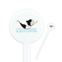Yoga Poses Round Plastic Stir Sticks (Personalized)