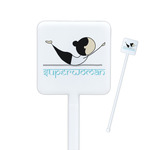 Yoga Poses Square Plastic Stir Sticks (Personalized)