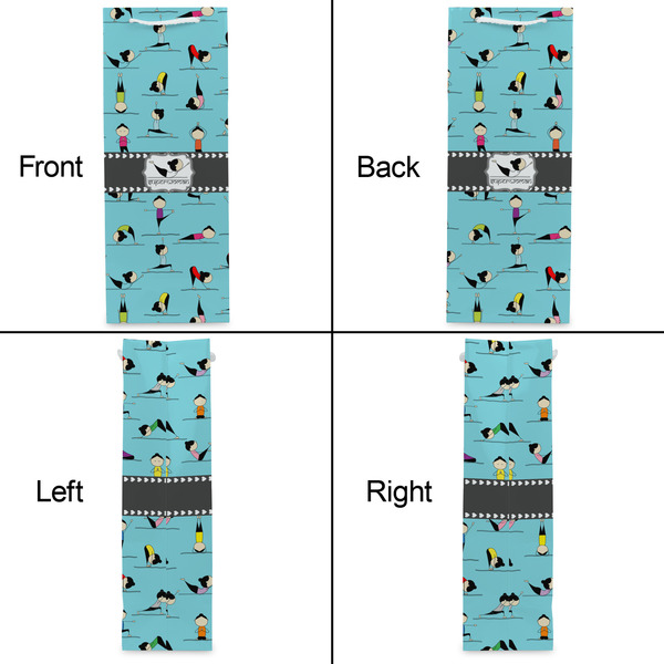 Yoga Poses Wine Gift Bag - Gloss - Approval