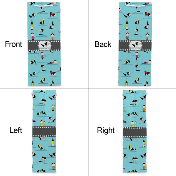 Yoga Poses Wine Gift Bag - Matte - Approval