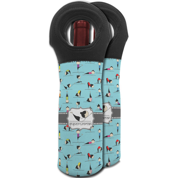 Yoga Poses Wine Tote Bag - MAIN