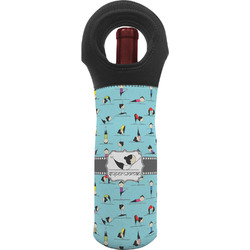 Yoga Poses Wine Tote Bag (Personalized)