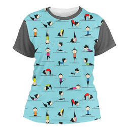 Yoga Poses Women's Crew T-Shirt (Personalized)
