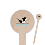 Yoga Poses Round Wooden Food Picks (Personalized)