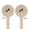 Yoga Poses Wooden 6" Stir Stick - Round - Double Sided - Front & Back