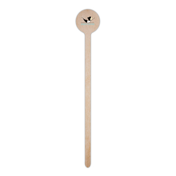 Yoga Poses Wooden 6" Stir Stick - Round - Single Stick