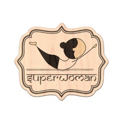 Yoga Poses Genuine Maple or Cherry Wood Sticker (Personalized)