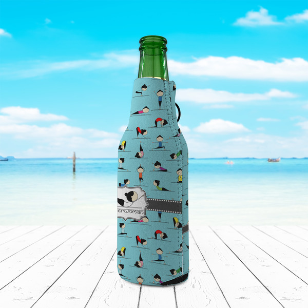 Yoga Poses Zipper Bottle Cooler - LIFESTYLE