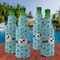Yoga Poses Zipper Bottle Cooler - Set of 4 - LIFESTYLE