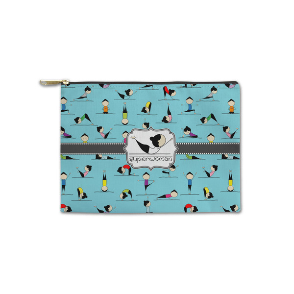 Custom Yoga Poses Zipper Pouch - Small - 8.5"x6" (Personalized)