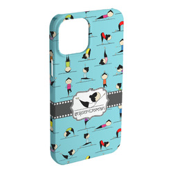 Yoga Poses iPhone Case - Plastic - iPhone 15 Plus (Personalized)