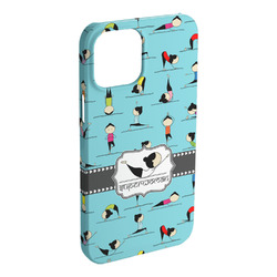 Yoga Poses iPhone Case - Plastic - iPhone 15 Pro Max (Personalized)