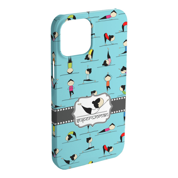Custom Yoga Poses iPhone Case - Plastic - iPhone 15 Pro Max (Personalized)